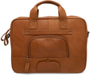 Laptoptas New Looxs Luko 7.5 liter - 42 x 6 x 30 cm - gemaakt van luxe leder - cognac