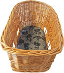 Rieten hondenfietsmand Basil Pasja large 50cm met snelsluiting 50 x 42 x 33 cm