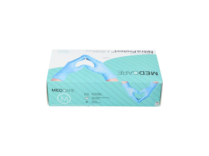 Handschoen Medicare Ongepoederd - Blauw - Medium - (100 stuks)
