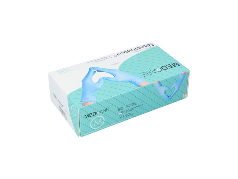 Handschoen Medicare Ongepoederd - Blauw - Medium - (100 stuks)