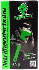 Handschoenen GRIPP-IT Nitril L - doos à 50 stuks - zwart