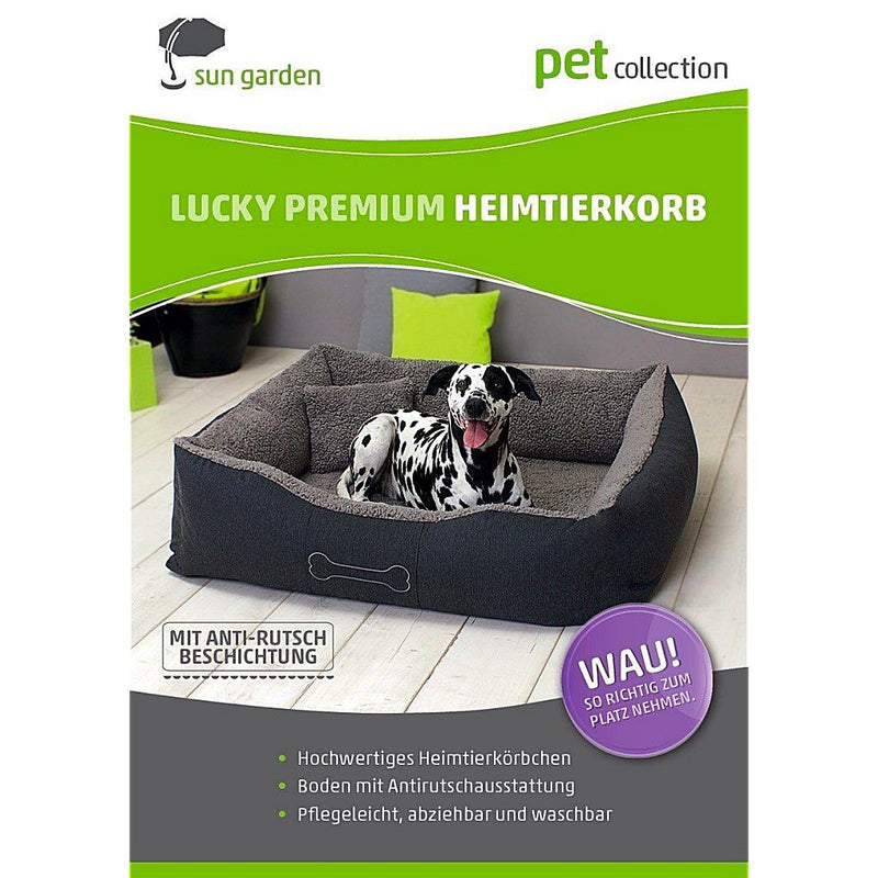 Sun Garden Luxe Hondenmand Lucky + Kussen 59x67x20 cm Bruin/Beige