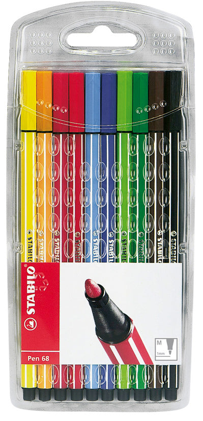 Viltstiften Stabilo pen 68 - 10 stuks - Viltstift Stabilo