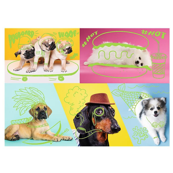 Trefl Neon Color Line Puzzel Honden 1000 Stukjes