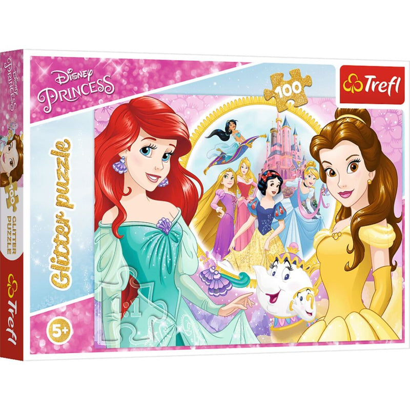 Trefl Glitter Puzzel Disney Princess 100 Stukjes