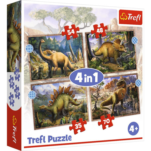 Trefl 4in1 Dino Puzzel