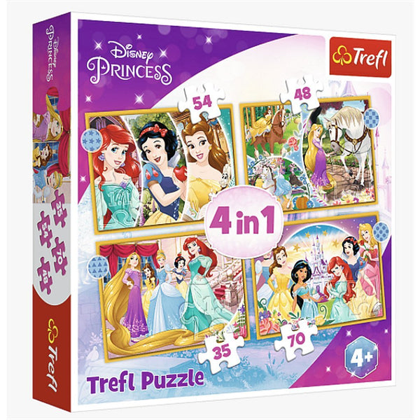 Trefl 4in1 Disney Princess Happy Day Puzzel