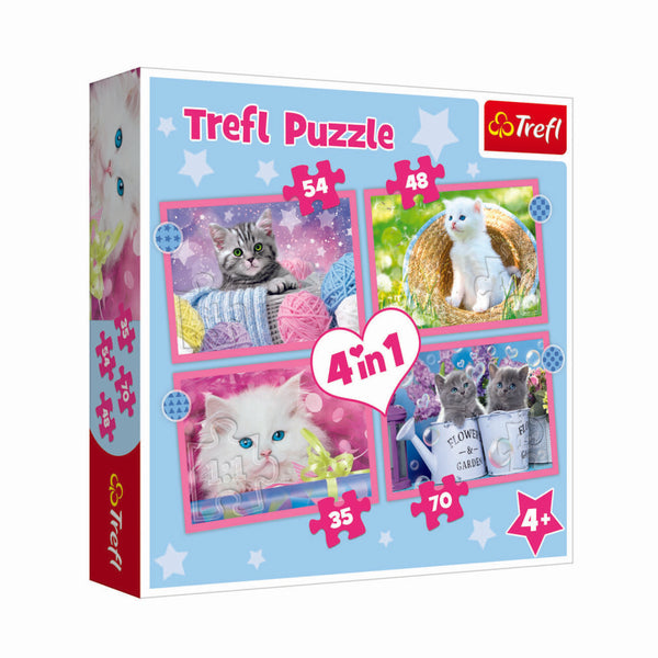 Trefl Puzzel Funny Cats 4in1