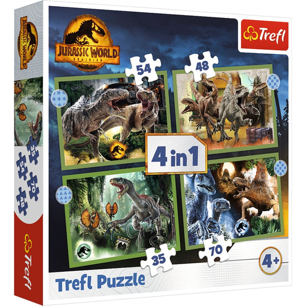 Trefl 4in1 Puzzel Jurassic World 35-70 Stukjes