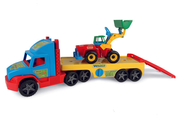 Wader Super Truck Oplegger met Graafmachine