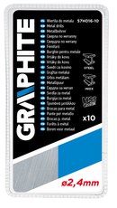 Graphite Metaalboor 2,4mm HSS-Cobalt 5% 10 Stuks In Seal DIN338