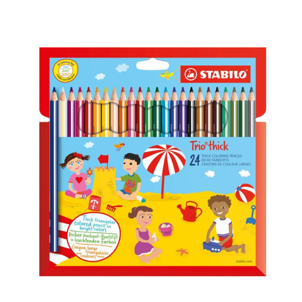STABILO Trio Thick - Dik Driekantig Kleurpotlood - Set 24 st.