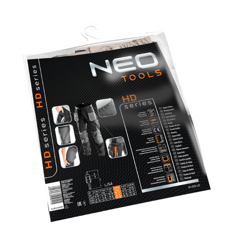 Neo Tools Werkbroek L/52 Oxford Bescherming 35% Katoen-65% Polyester 267 Gr/m2 CE-EN340