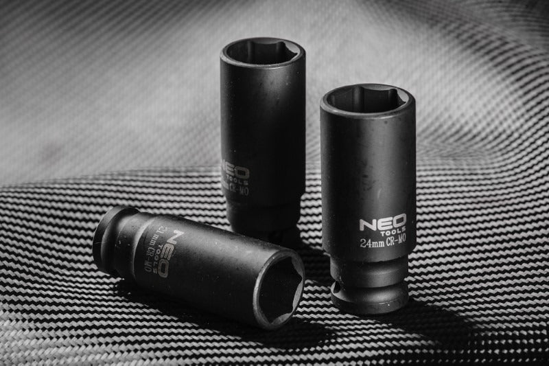 Neo Tools Krachtdop 19mm 1/2 Aansluiting CrMo Staal 38mm Hoog DIN 3129 TUV M+T