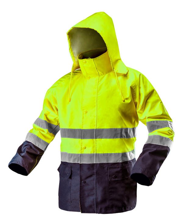 Neo Tools Hi-Vision Werk Jas Met Microfleece Geel XL/54 Poliester Oxford Binnenkant Bewerkt Met Fle