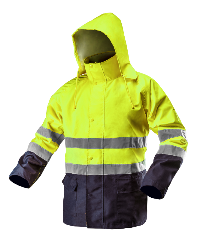 Neo Tools Hi-Vision Werk Jas Met Microfleece Geel XL/54 Poliester Oxford Binnenkant Bewerkt Met Fle