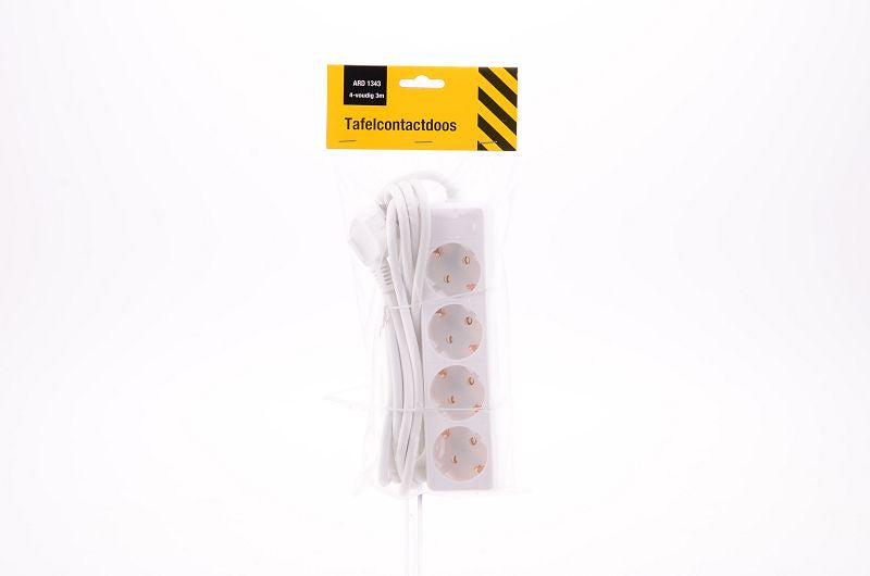 Tafelcontactdoos 4-voud RA 3m.