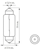 Lamp 6V-5W BUIS 11x38