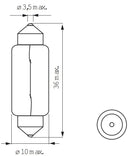 Lamp 6V-10W BUIS 11x38