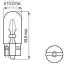 Lamp 12V-3W WEDGE T10