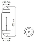 Lamp 12V-5W BUIS 11x38