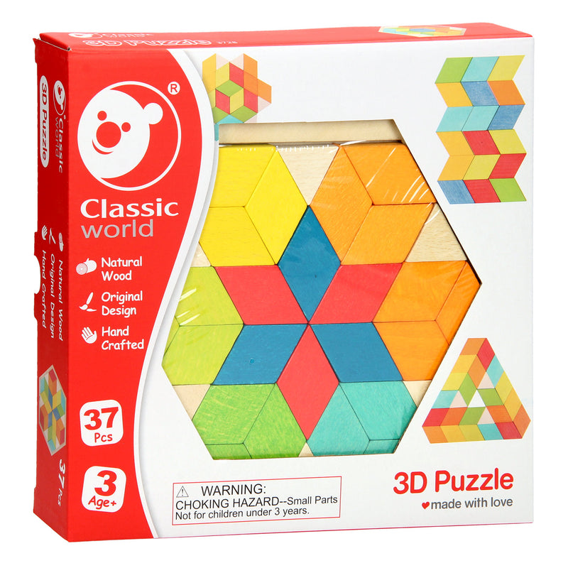Houten 3D Mozaïekpuzzel, 37st.