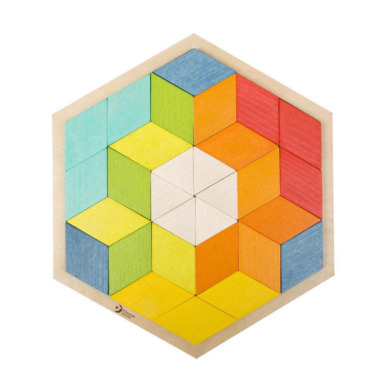 Houten 3D Mozaïekpuzzel, 37st.