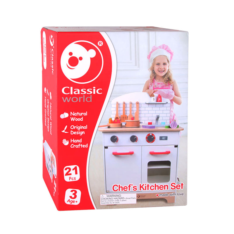 Classic World Houten Speelkeuken, 21dlg.