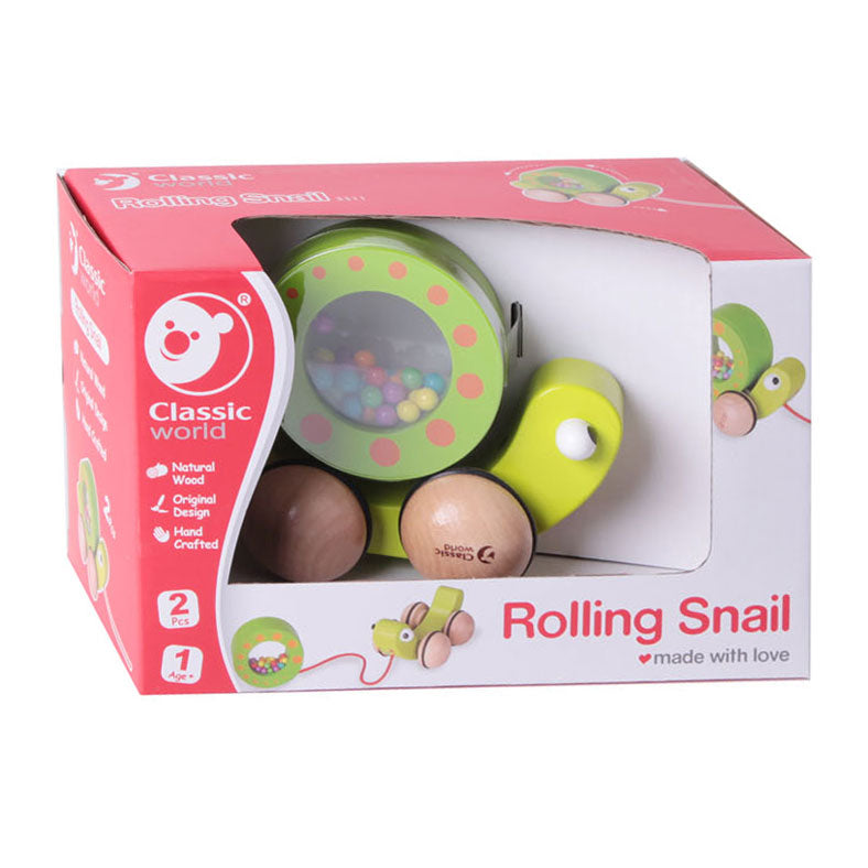 Classic World Houten Trekfiguur Slak