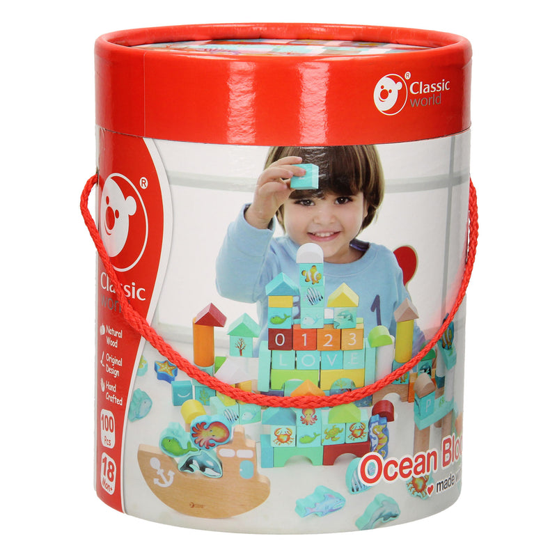 Classic World Houten Blokken Oceaan, 100dlg.