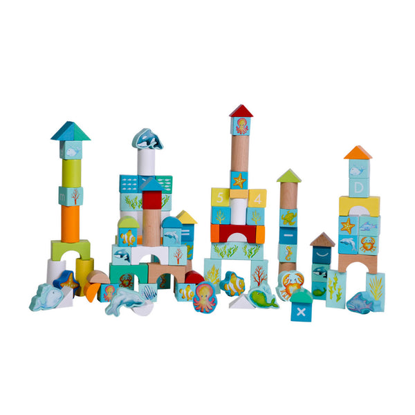 Classic World Houten Blokken Oceaan, 100dlg.