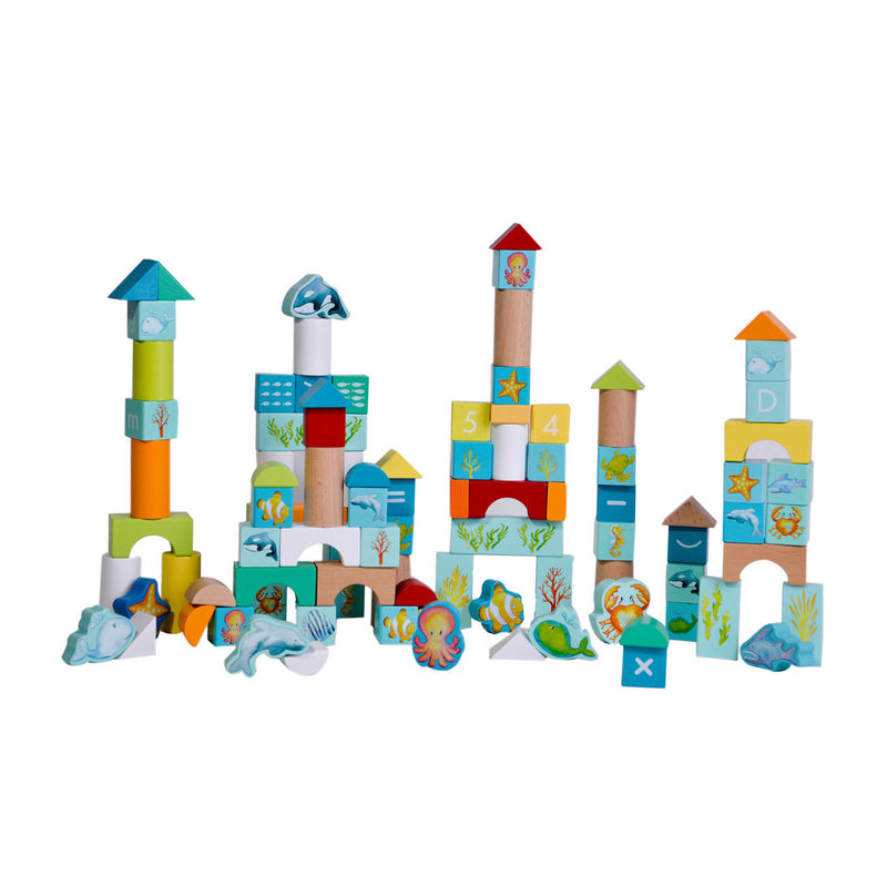 Classic World Houten Blokken Oceaan, 100dlg.