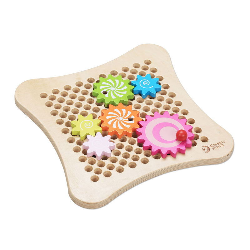 Classic World Houten Tandwielen Spel, 26dlg.