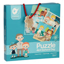 Classic World Houten Puzzel Op School, 4in1