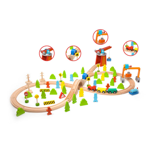 Classic World Houten Treinset, 75dlg.