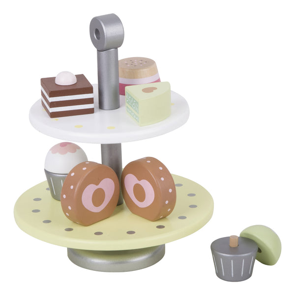 Houten Etagère Cupcakes, 10dlg