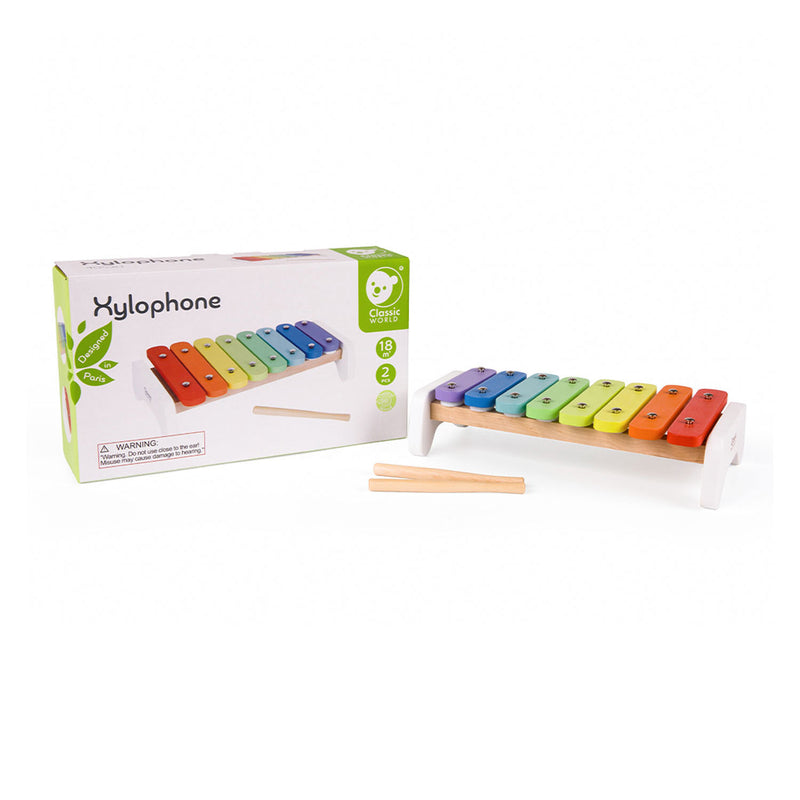 Classic World Houten Xylofoon Regenboog, 2dlg.