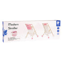 Classic World Houten Poppenbuggy Wit/Roze