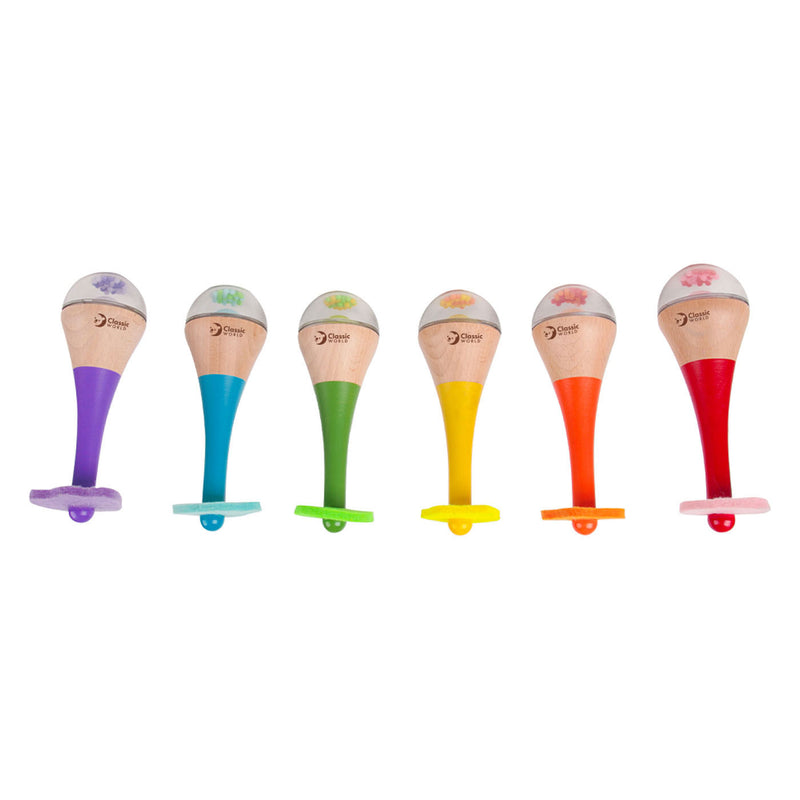 Classic World Houten Regenboog Maraca