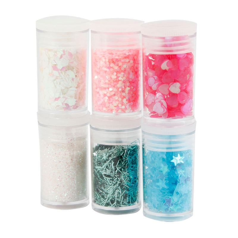Glitters en Pailletten, 6x5 gram