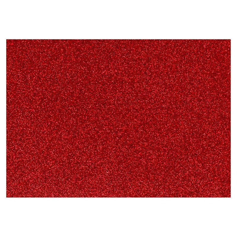 Opstrijkfolie Glitter Rood, A5