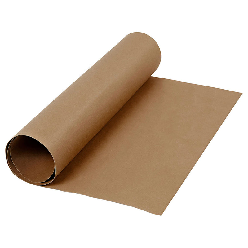 Faux Leather Papier Donkerbruin, 1mtr.