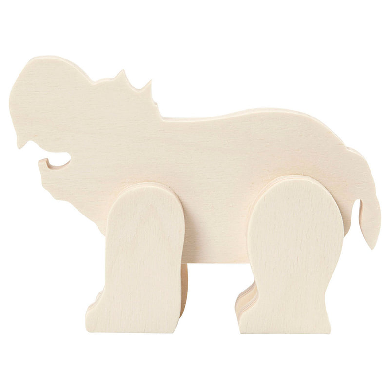 nijlpaard hout 16 cm