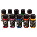 Textielverf Diverse Kleuren, 10x50ml.