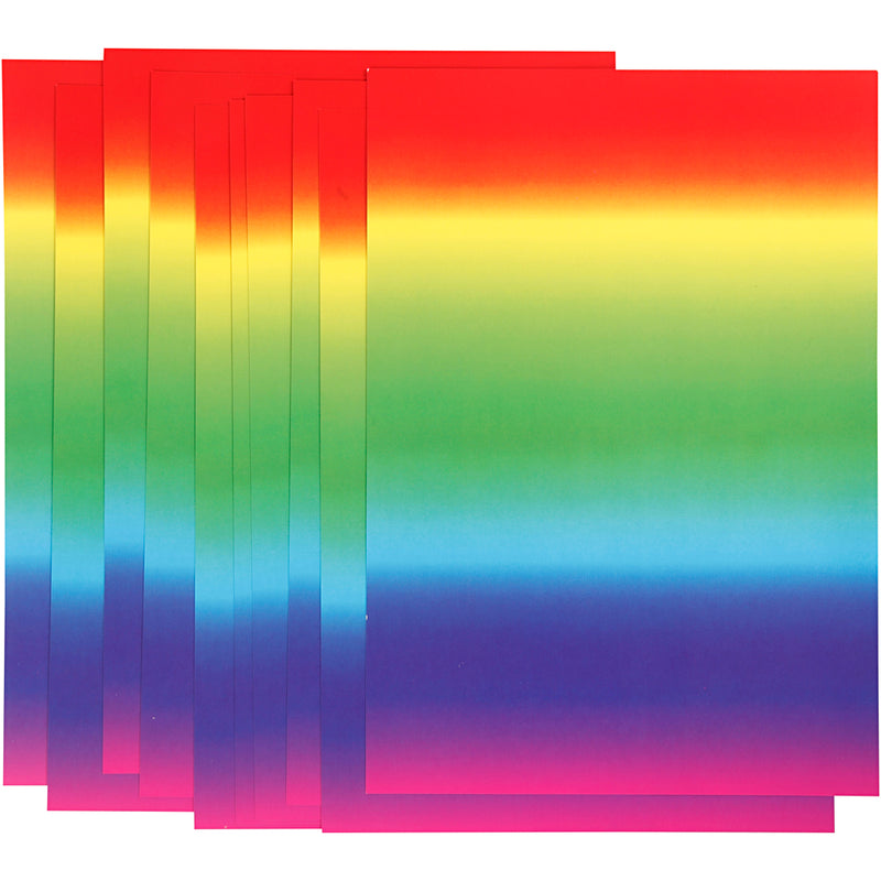 Regenboogpapier A4 180gr, 10 Vellen