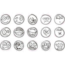 Deco Art Stempels Lachgezicht, 15st.