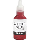 Glitterlijm Rood, 25 ml