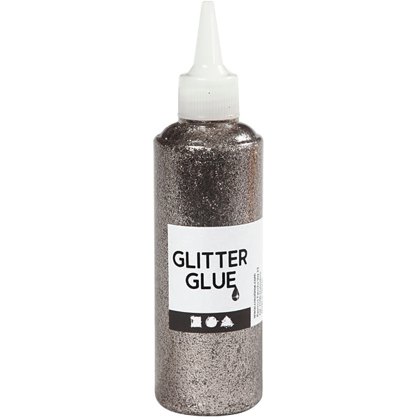 Glitterlijm Zilver, 118ml