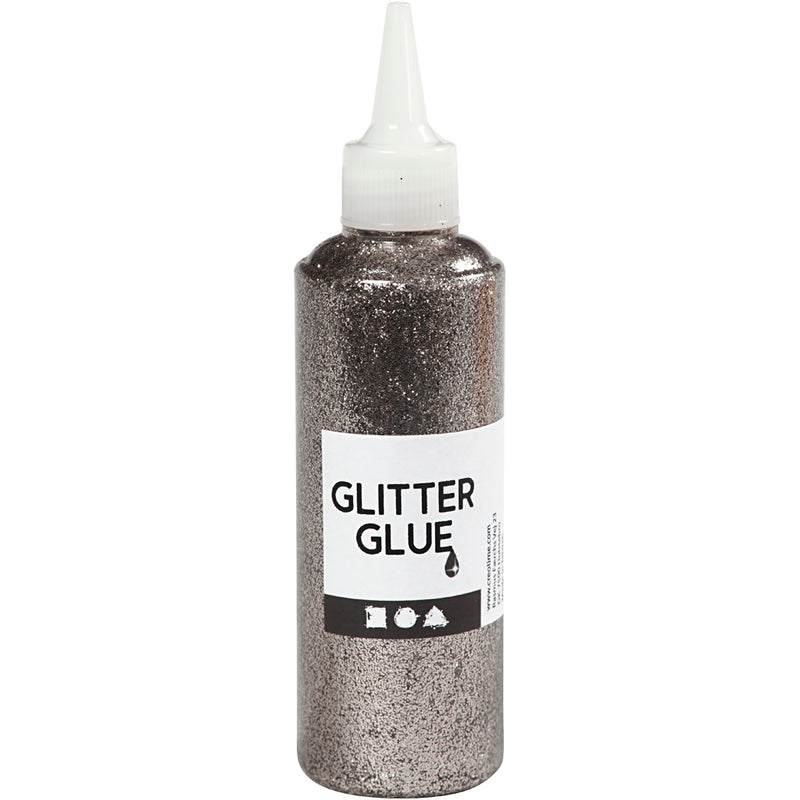 Glitterlijm Zilver, 118ml
