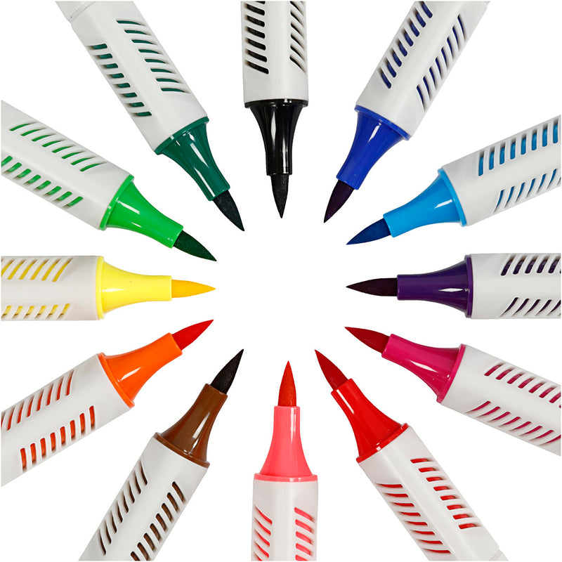 Schets Markers Kleur, 12st.